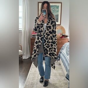 Zadig & Voltaire Animal Print Cashmere Open Cardigan